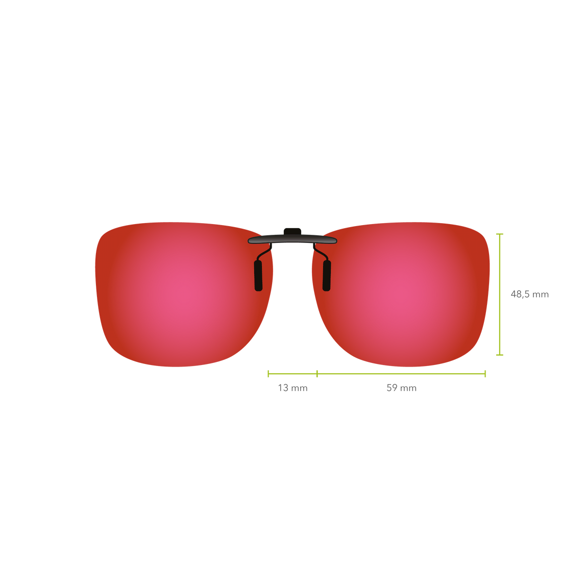 Clip-on 539R (Espejo Rojo)