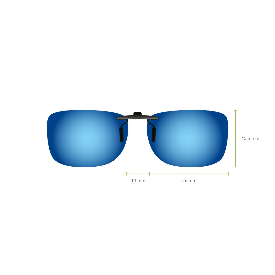 Clip-on 540 (Espejo Azul)