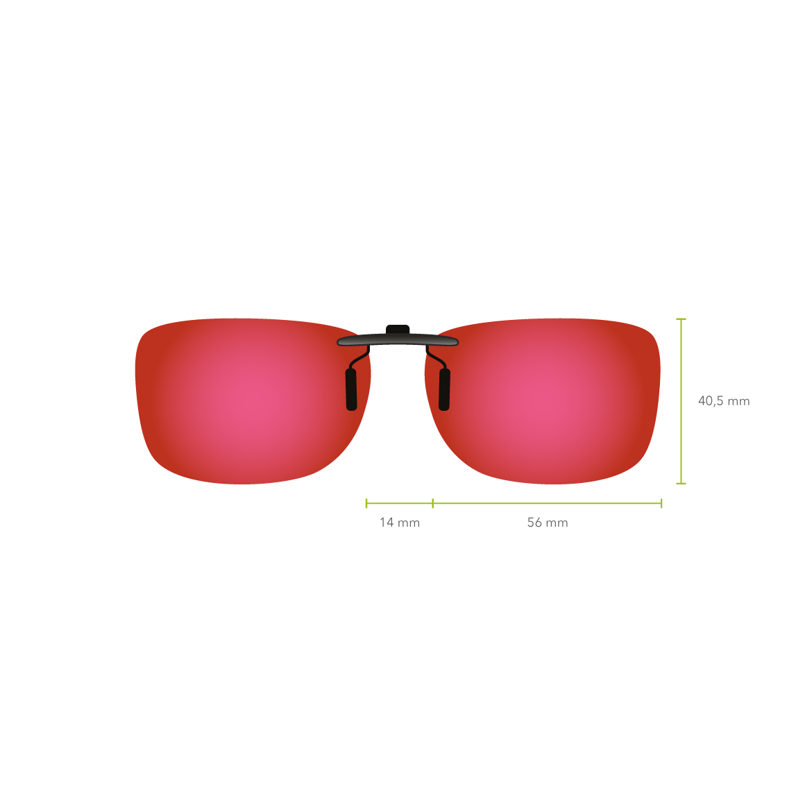 Clip-on 540-R (Espejo Rojo)