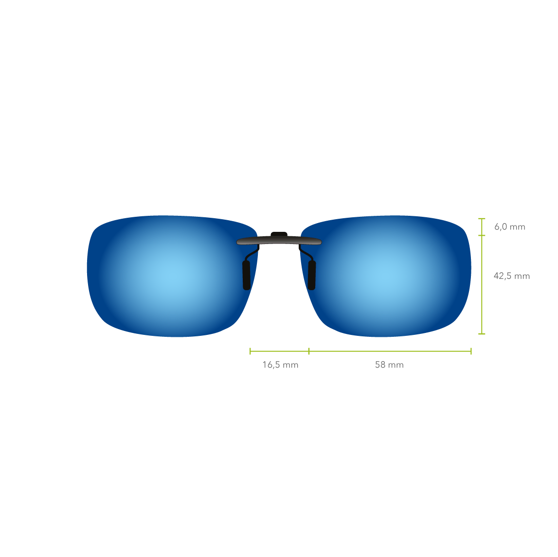 Clip-on 542 (Espejo Azul)