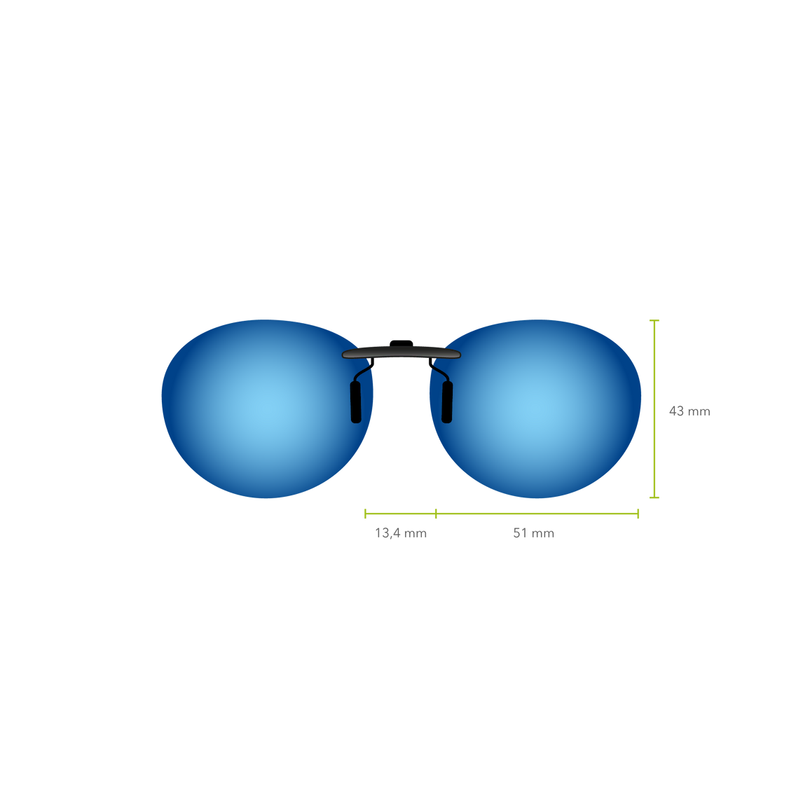 Clip-on 548 (Espejo Azul)