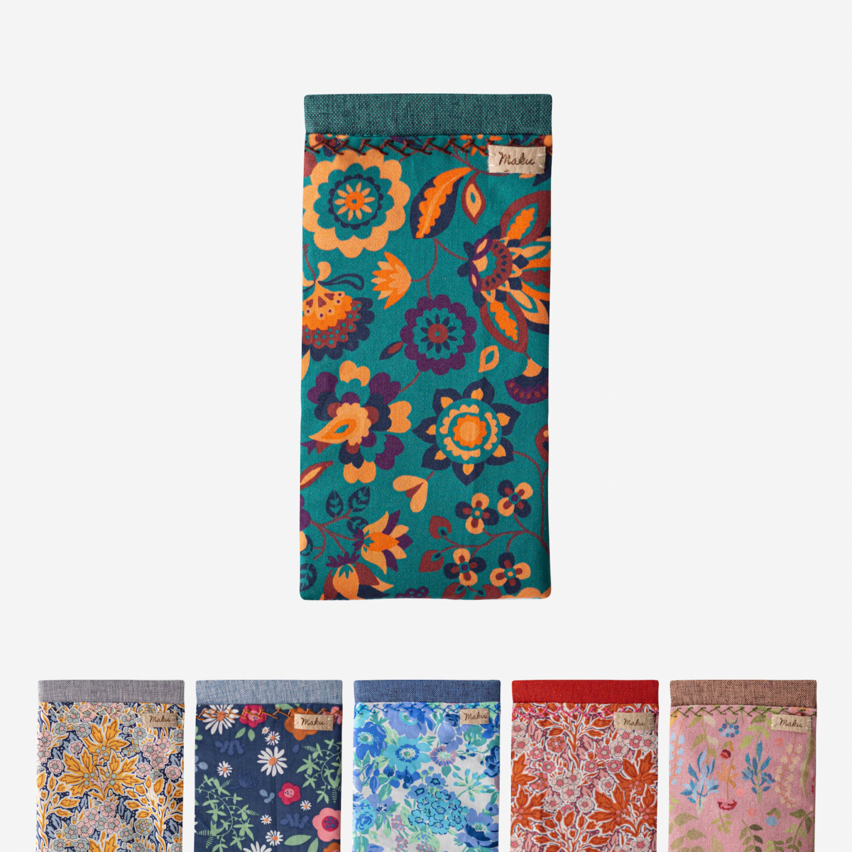 Surtido de fundas de tela estilo liberty y cierre clic-clac