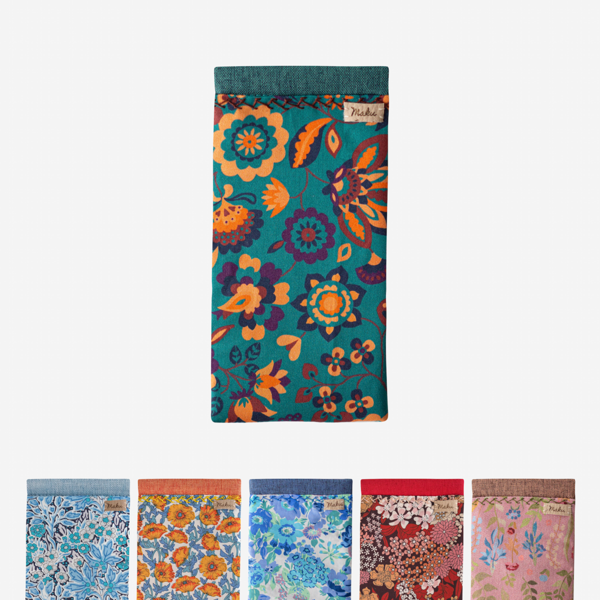 Surtido de fundas de tela estilo liberty y cierre clic-clac