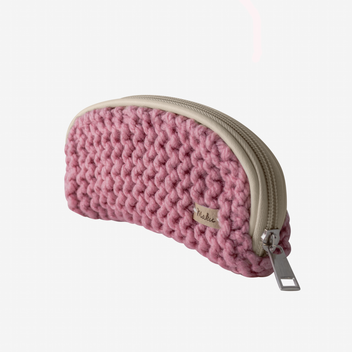 Estuche protector de gafas forrado en lana rosa