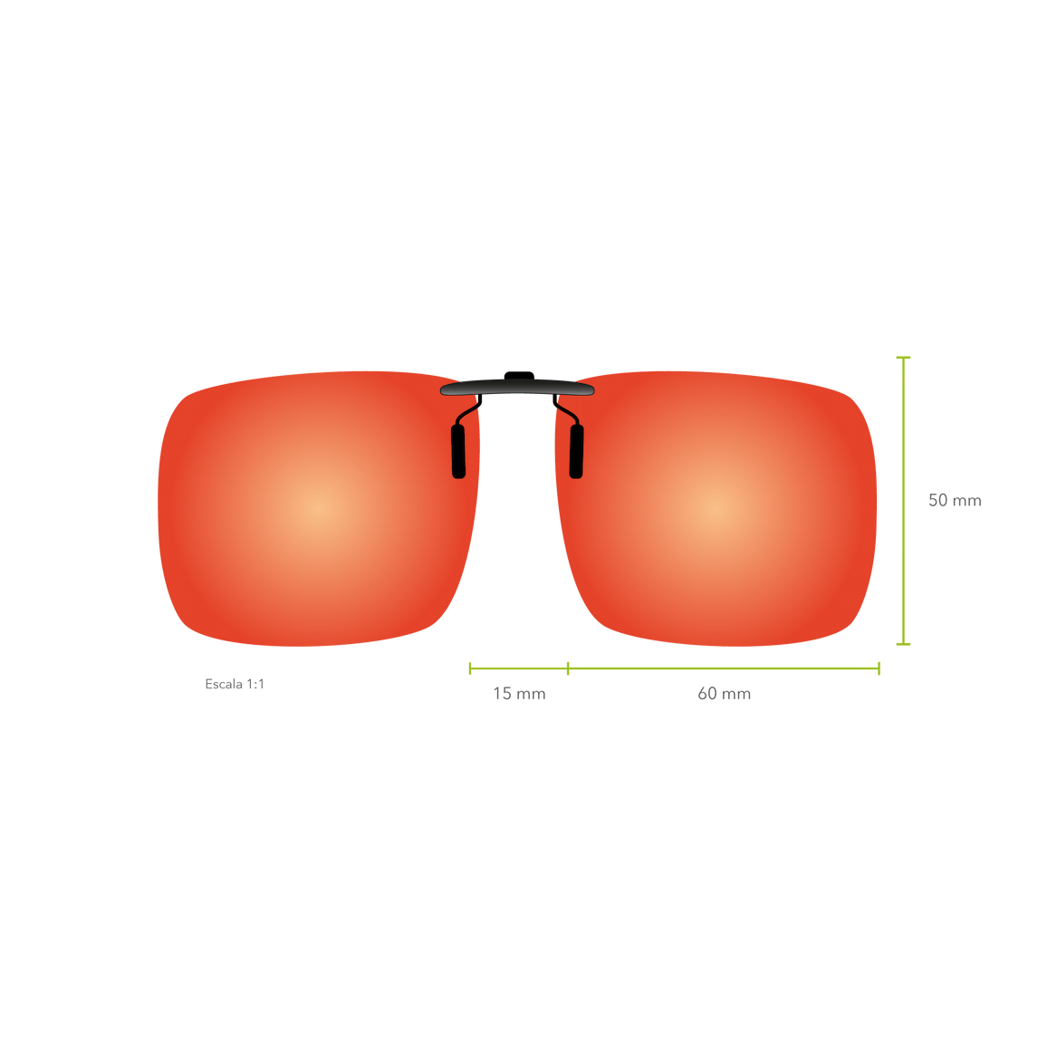 Clip-on Fijo | Ref: 590 (Deep Orange)